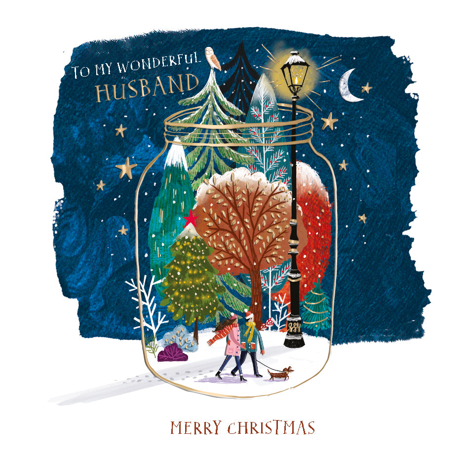 Wonderful Husband Wonderland Curious Inksmith Christmas Card