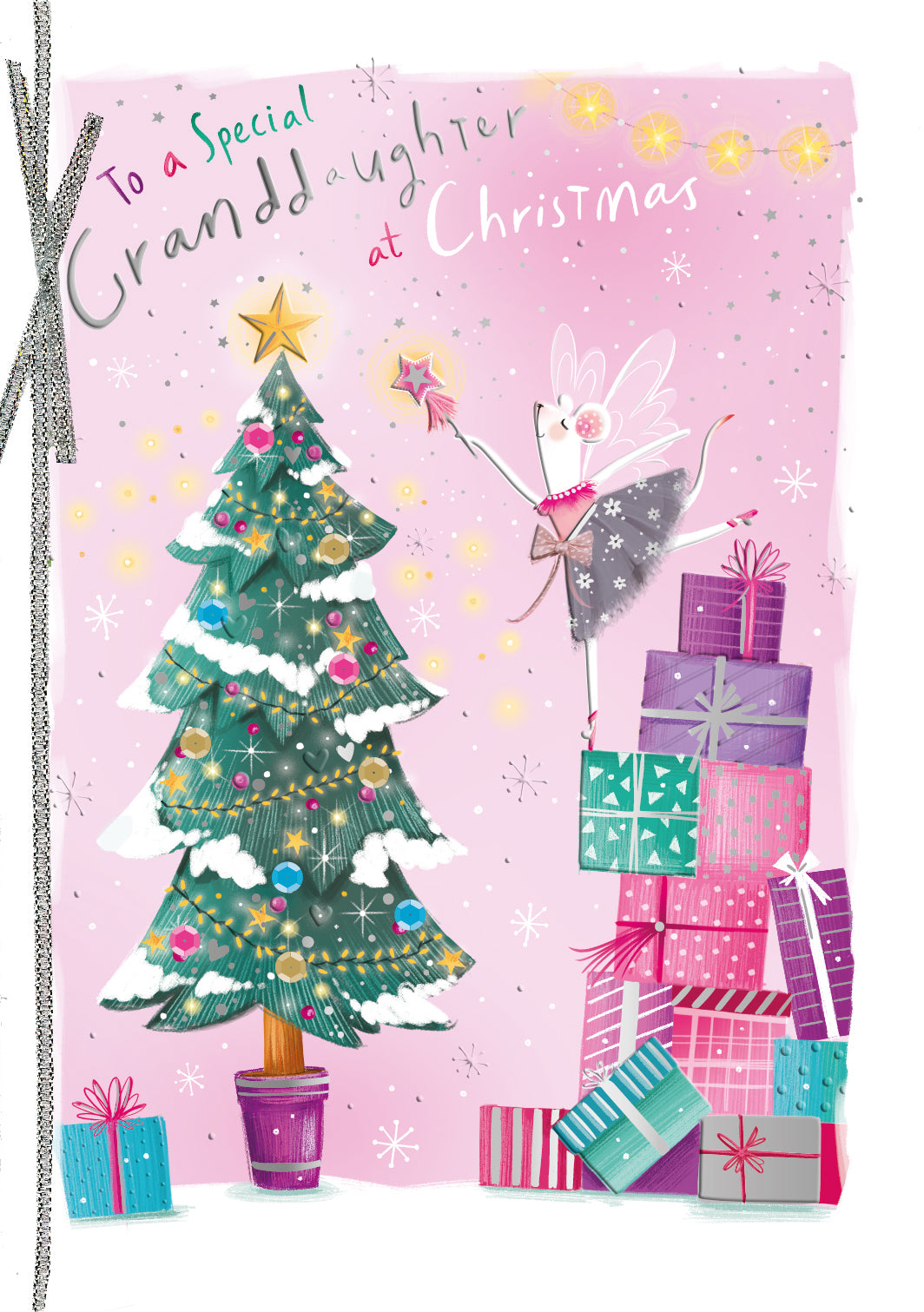 A Special Granddaughter At Christmas Foiled Christmas Greeting Card