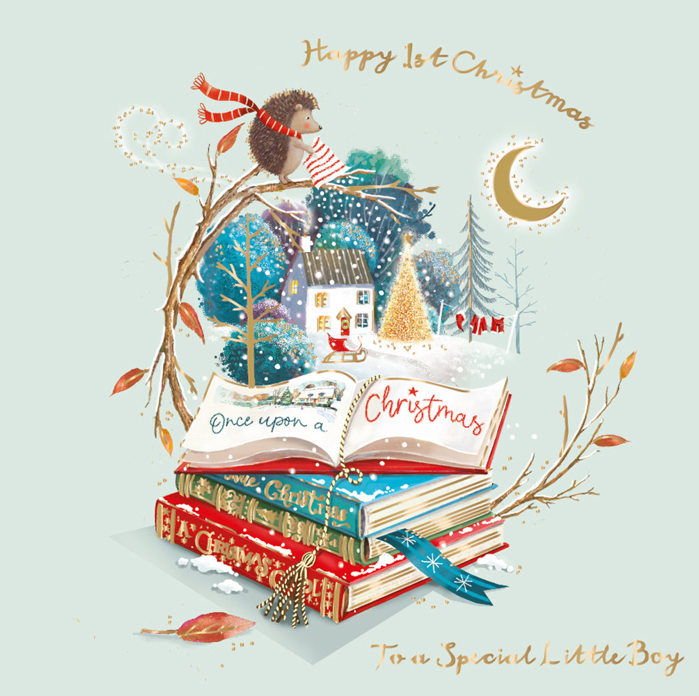 Baby Boy's 1st Christmas Curious Inksmith Christmas Card