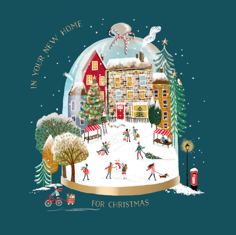 In Your New Home Snow Globe Curious Inksmith Christmas Card