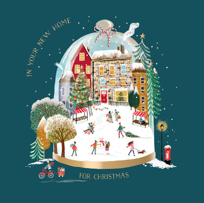 In Your New Home Snow Globe Curious Inksmith Christmas Card