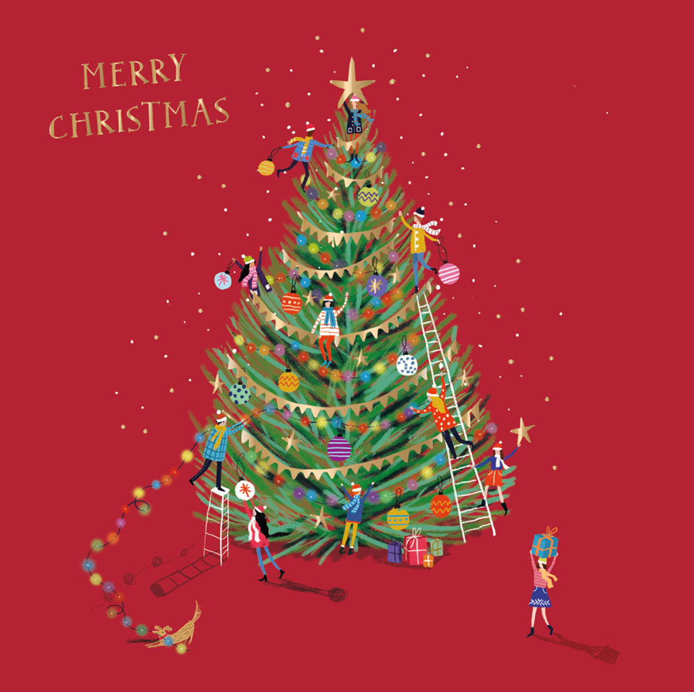 Festive Christmas Tree Curious Inksmith Christmas Card