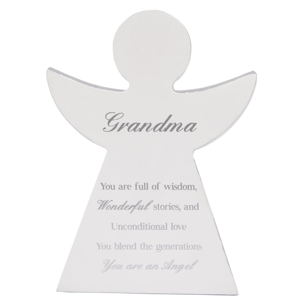 Grandma Guardian Angel Block Standing Wooden Plaque