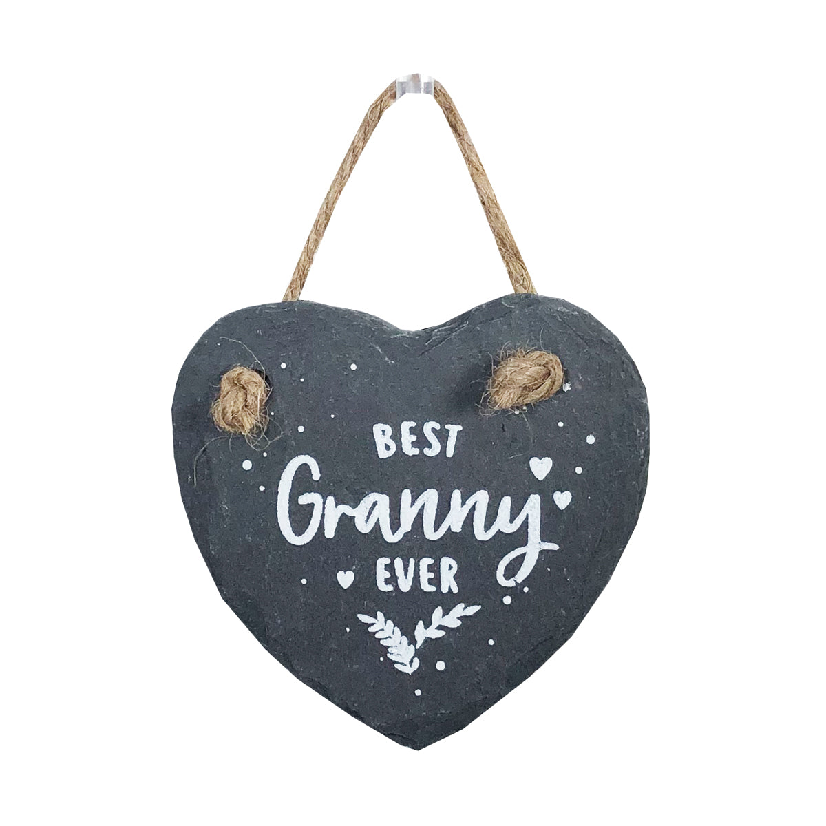 Bestest Granny Mini Heart Shaped Hanging Slate Plaque