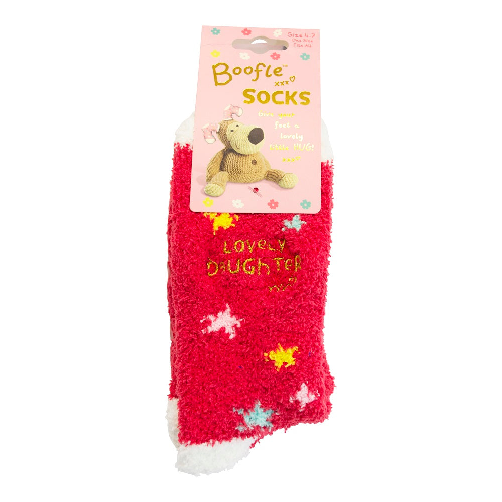 Boofle Lovely Daughter Fluffy Slipper Socks