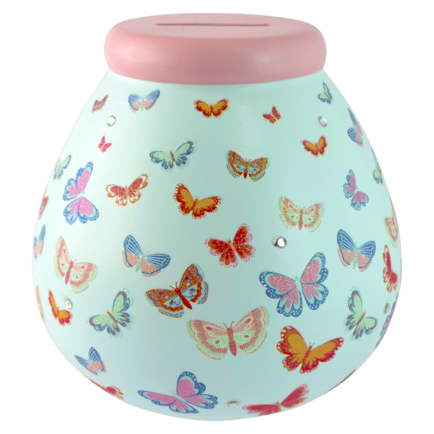 Hand Decorated Butterfly Money Pot Of Dreams
