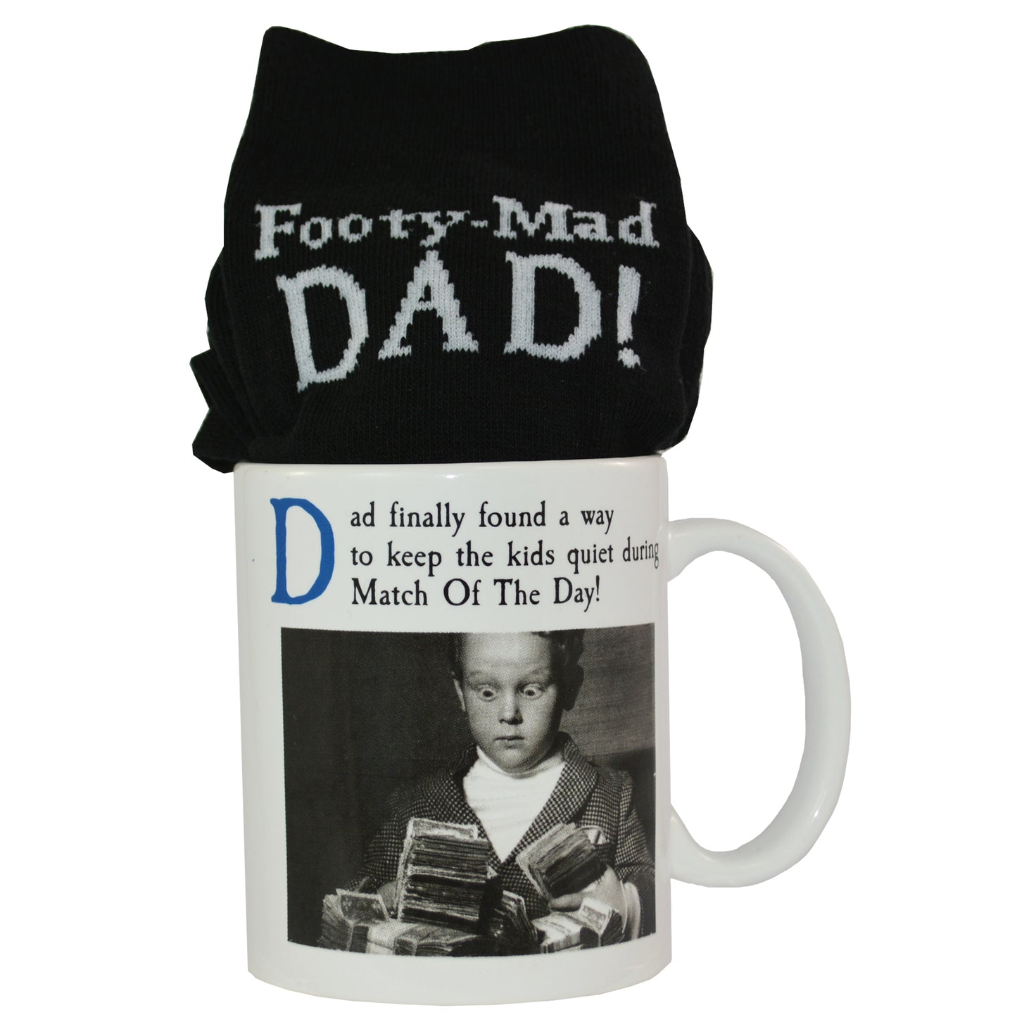 Emotional Rescue Footy Mad Dad Mug & Socks Set
