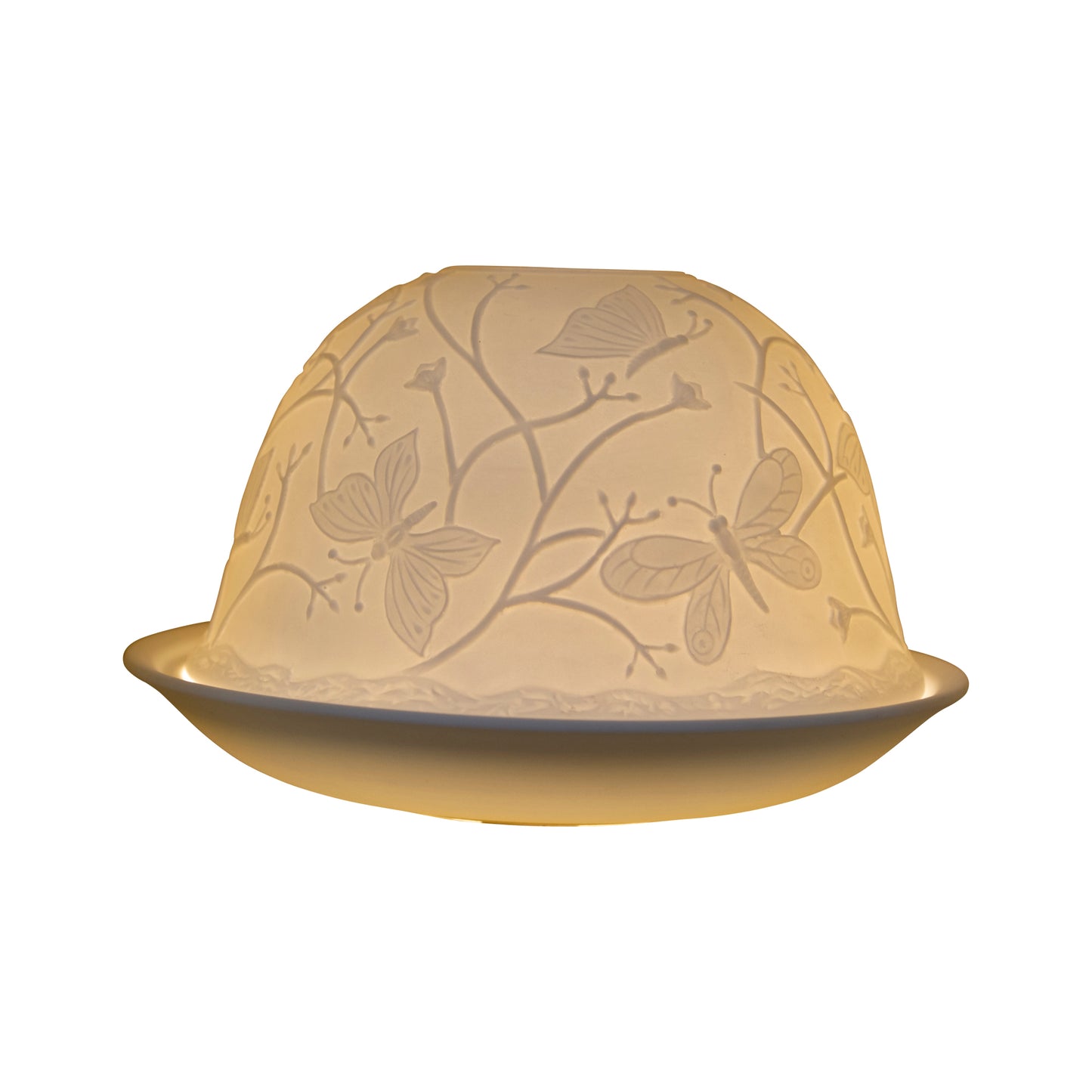 Nordic Lights Butterflies Bone Porcelain Candle Shade