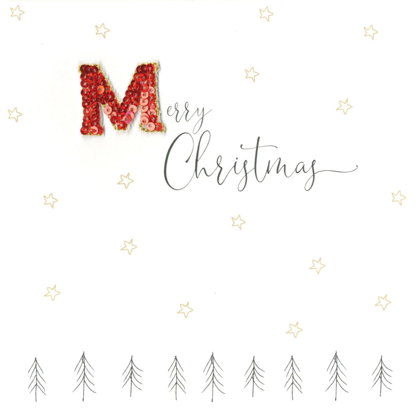 Individual Festive Merry Christmas Card Hand-Finished