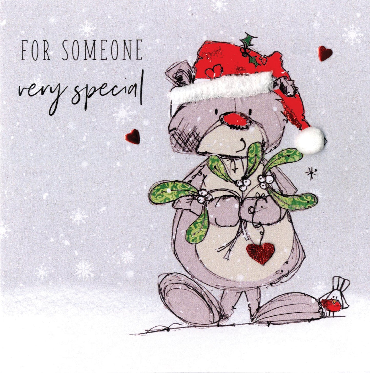 Scribble Bear For Somone Special Christmas Card