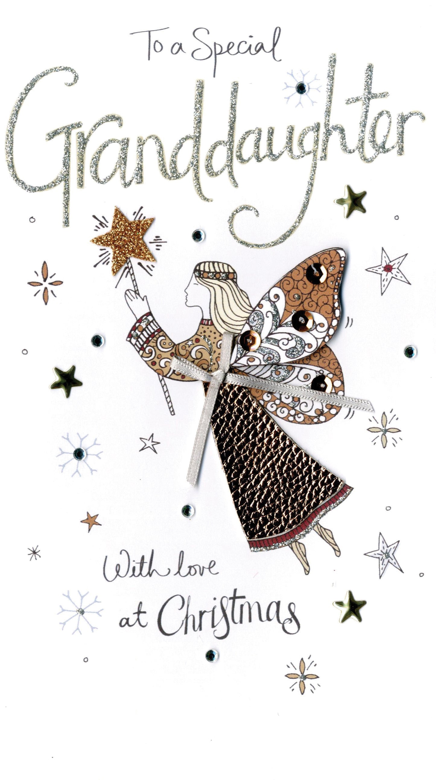 Granddaughter Embellished Christmas Card