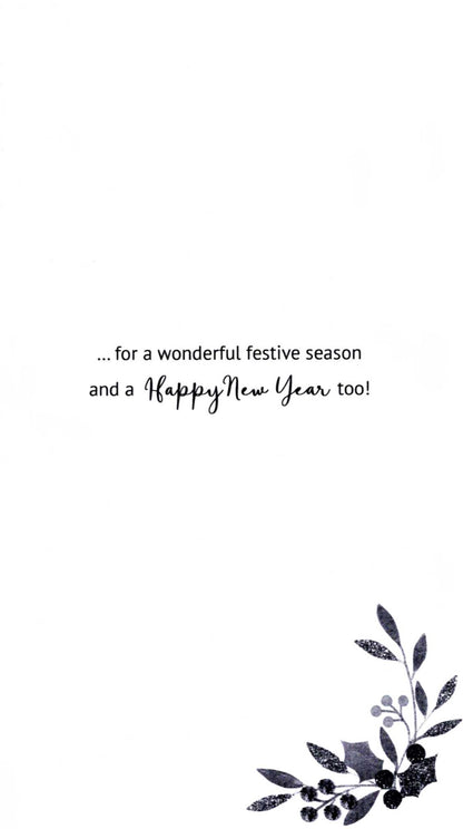 Special Sister & Family Embellished Christmas Card Hand-Finished