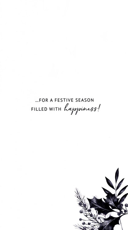 Son & Daughter-In-Law Reindeer Christmas Card Hand-Finished