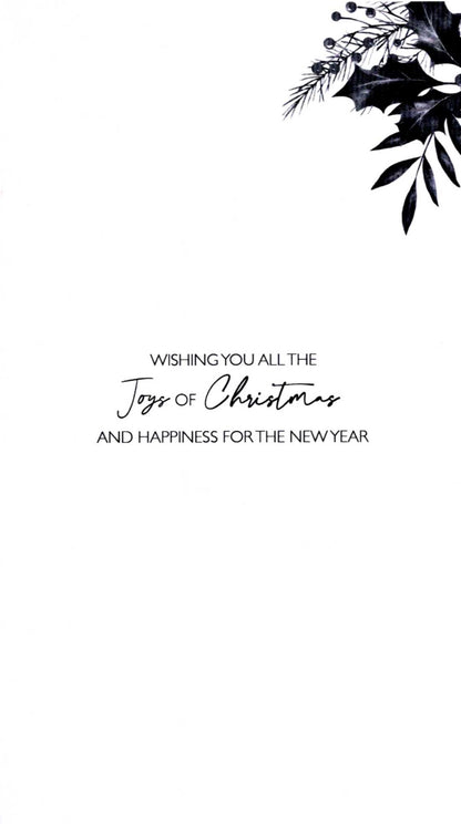 Both Of You Baubles Embellished Christmas Card Hand-Finished