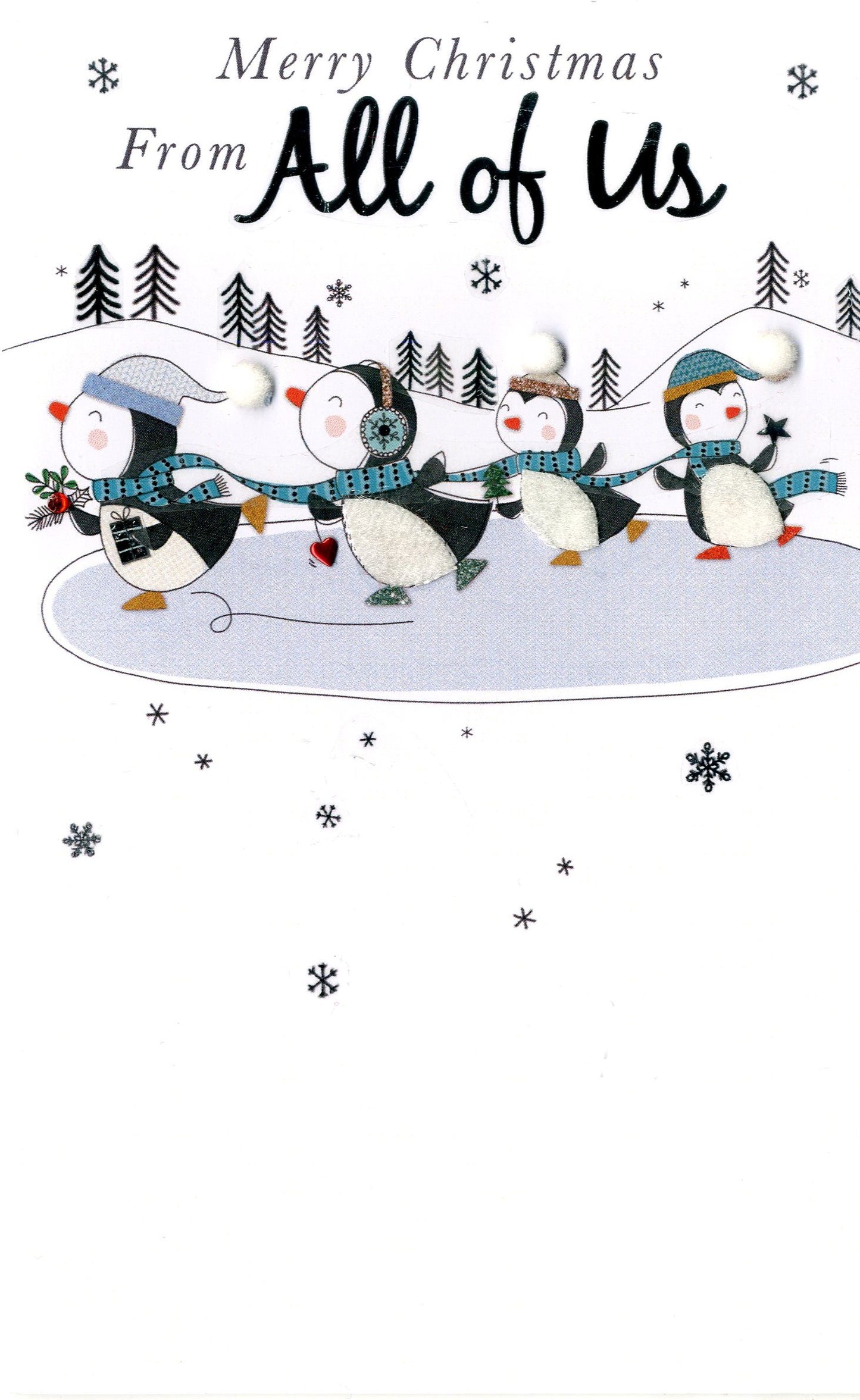 Merry Christmas From All Of Us Embellished Christmas Card