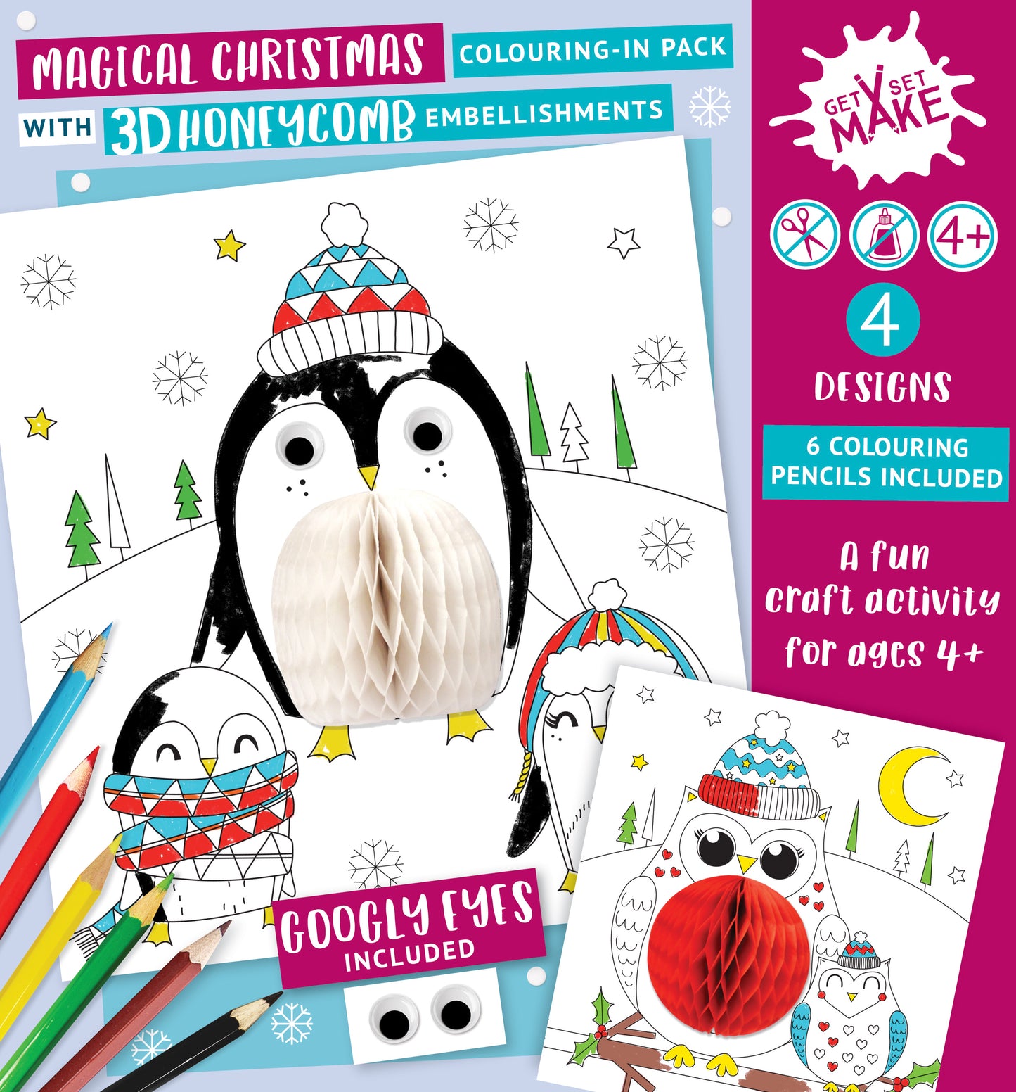 Magical Christmas Get Set Make Activity Pack Colouring In Set