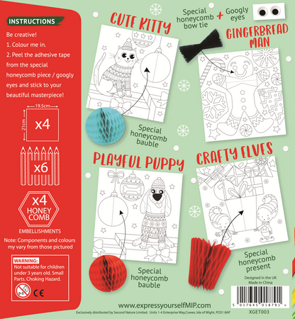 Santa's Grotto Get Set Make Activity Pack Colouring In Set