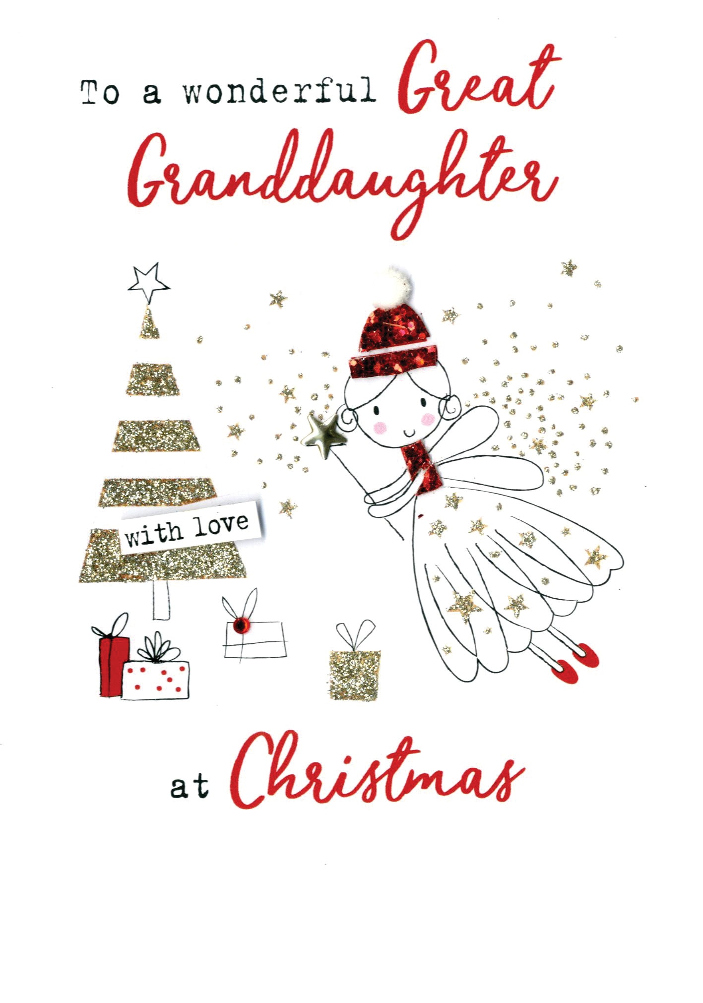 Great Granddaughter   Irresistible Christmas Greeting Card