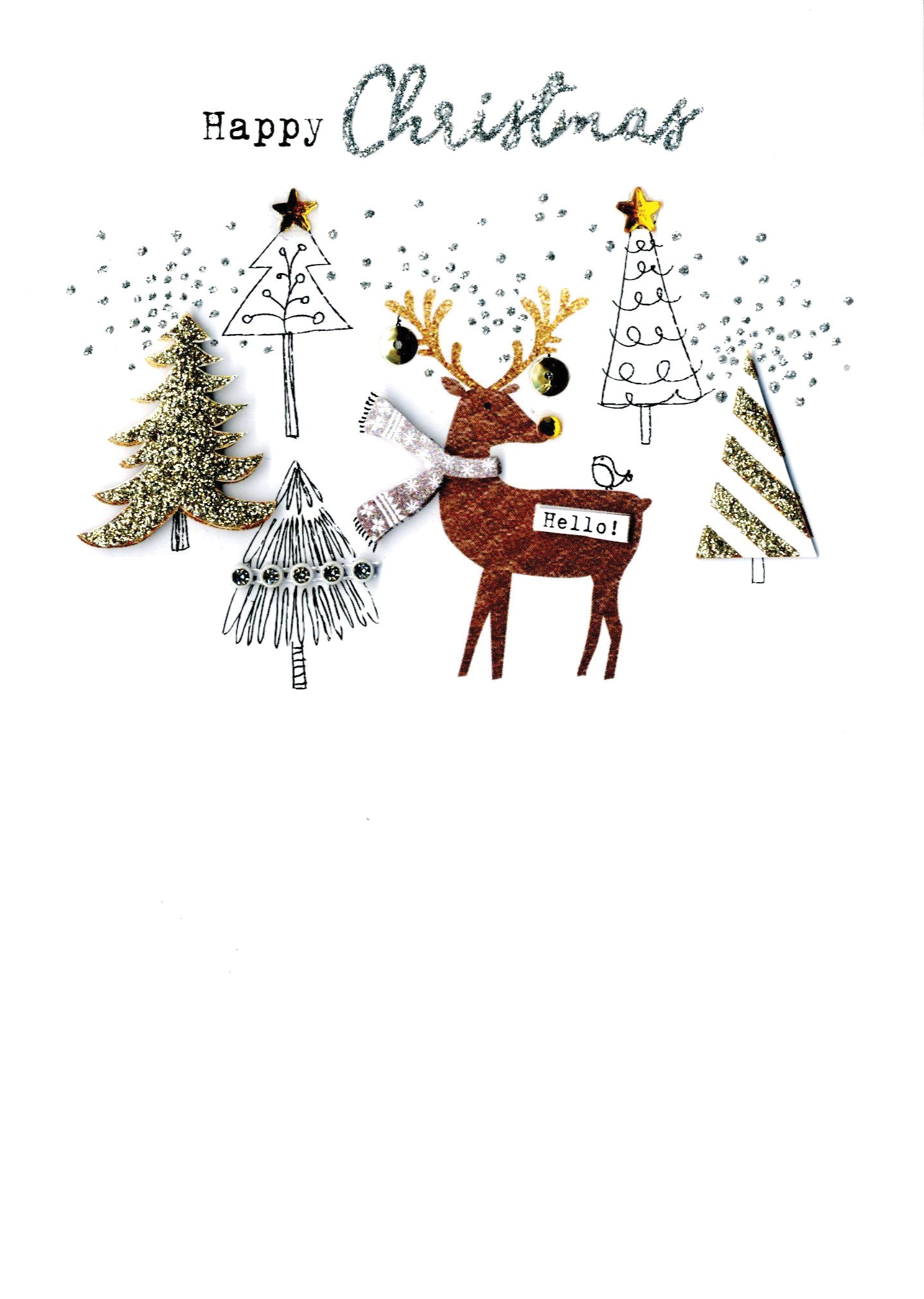 Reindeer & Trees  Irresistible Christmas Greeting Card