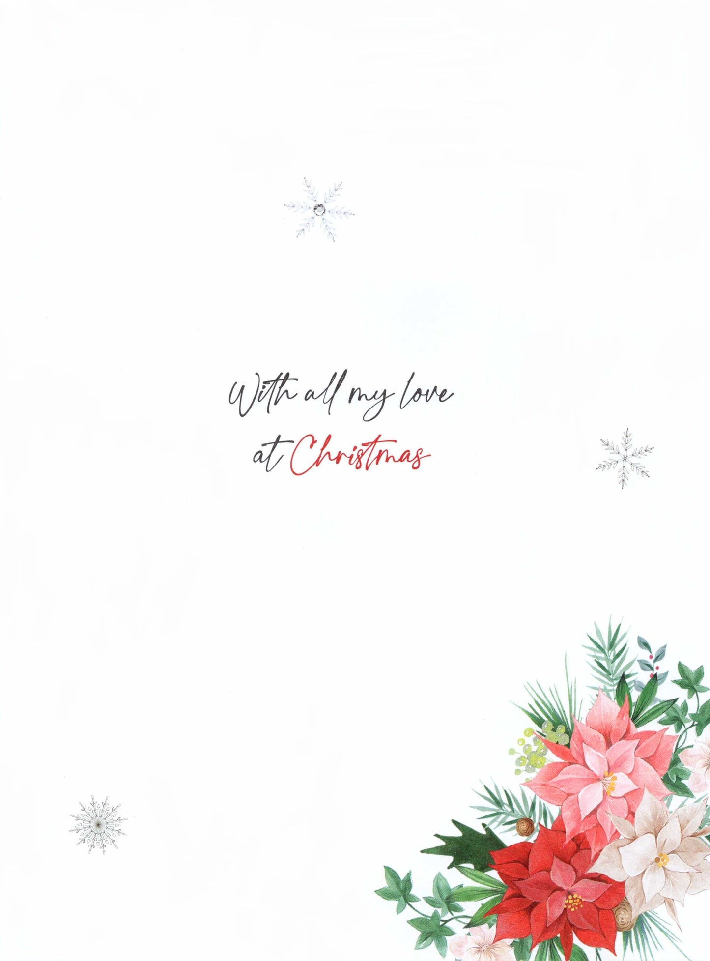 To The One I Love Embellished Luxury Lavish Christmas Card