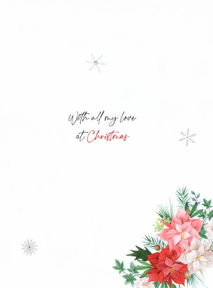 To The One I Love Embellished Luxury Lavish Christmas Card