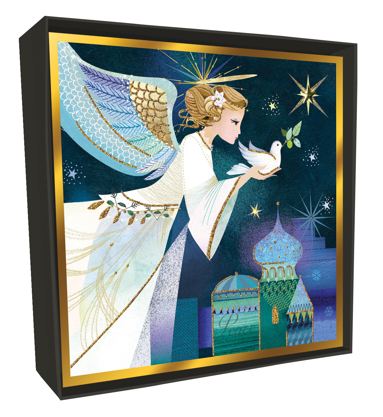 Box of 6 Angel Of Peace Luxury Hand-Finished Christmas Cards