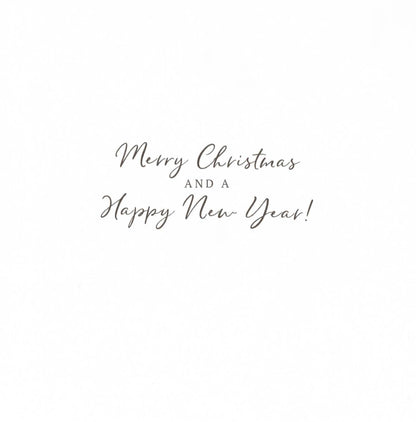 Reindeers Snowy Scene Luxury Hand-Finished Foiled Christmas Card
