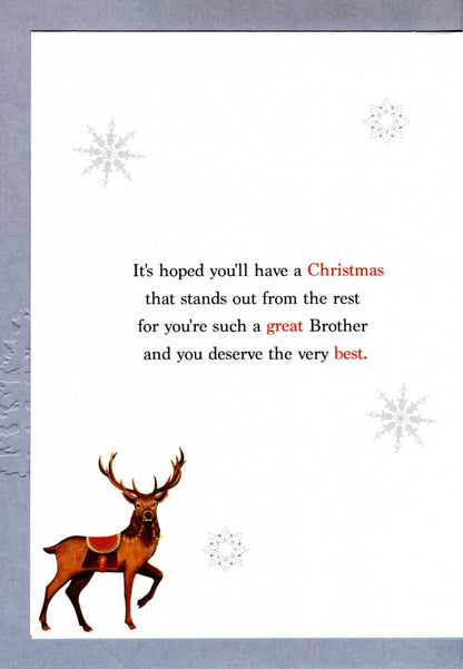 Brother Magnificent Stag Embellished Magnifique Christmas Card