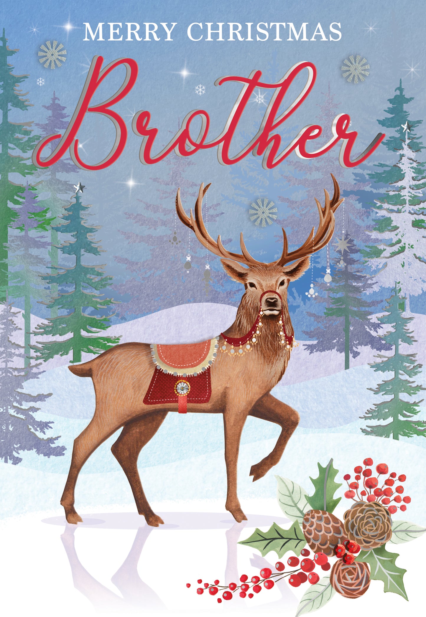 Brother Magnificent Stag Embellished Magnifique Christmas Card
