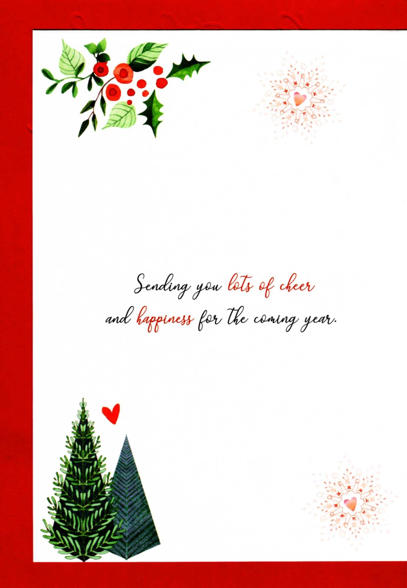 Brother & Sister-In-Law Embellished Magnifique Christmas Card