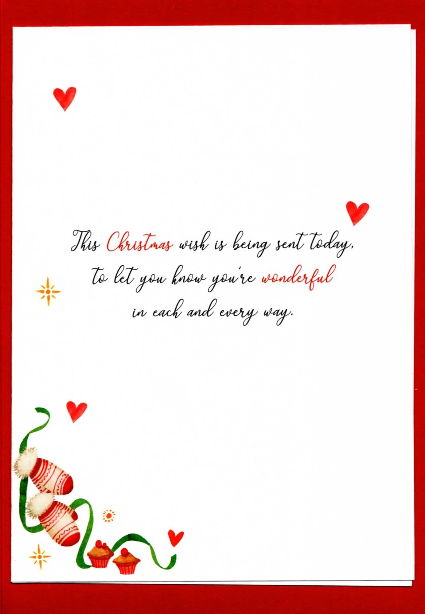 Special Daughter Festive Embellished Magnifique Christmas Card