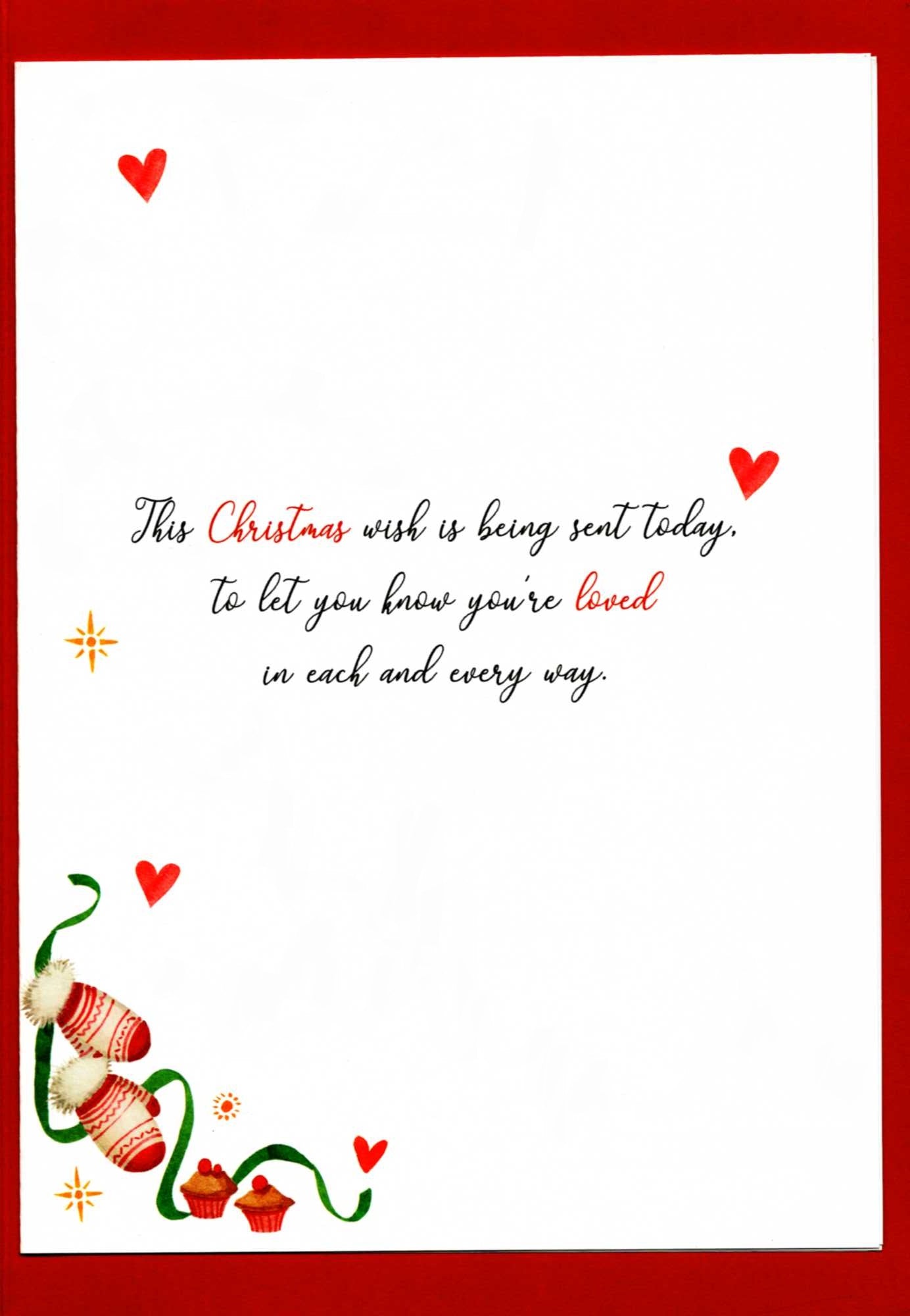 To My Wonderful Sister Embellished Magnifique Christmas Card