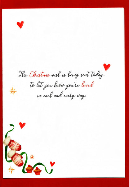 To My Wonderful Sister Embellished Magnifique Christmas Card