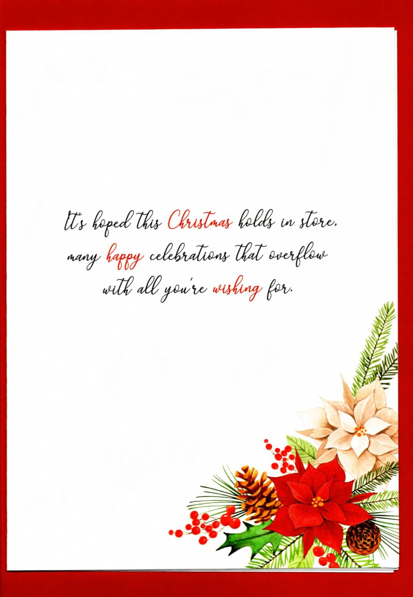 Son & Daughter-In-Law Embellished Magnifique Christmas Card
