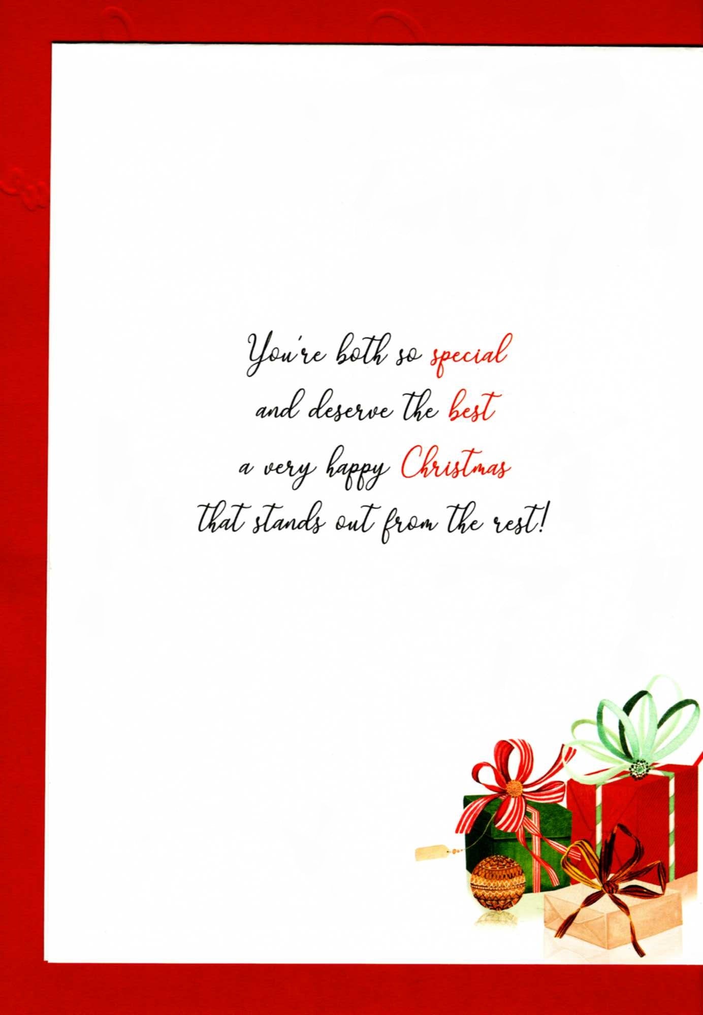 Son & Daughter-In-Law Embellished Magnifique Christmas Card