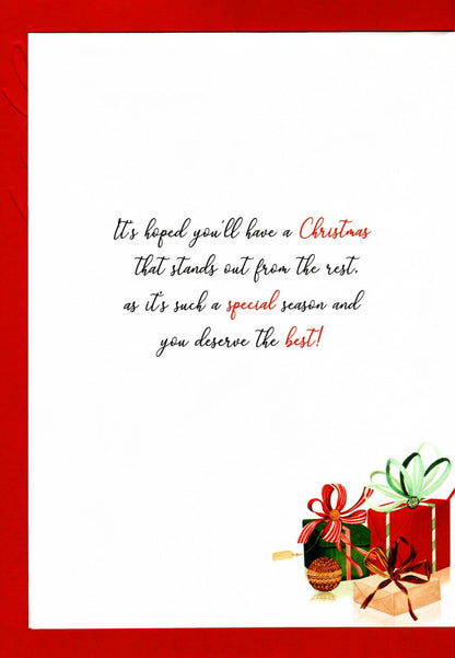 Both Of You Champagne Embellished Magnifique Christmas Card