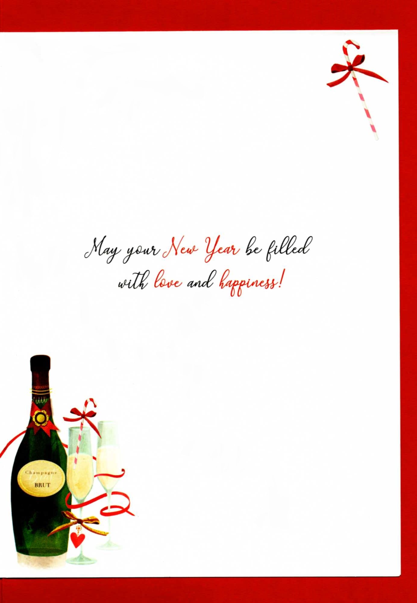 Both Of You Champagne Embellished Magnifique Christmas Card
