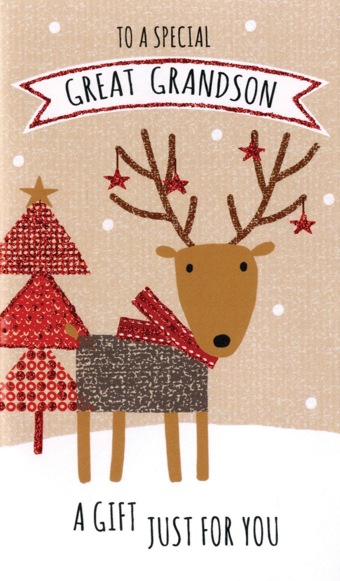 Great-Grandson Moneyholder Christmas Gift Card