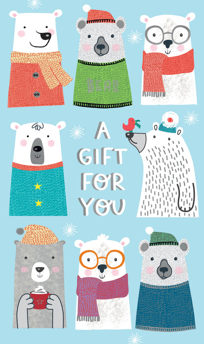 A Gift For You Bear Christmas Money Wallet Gift Card