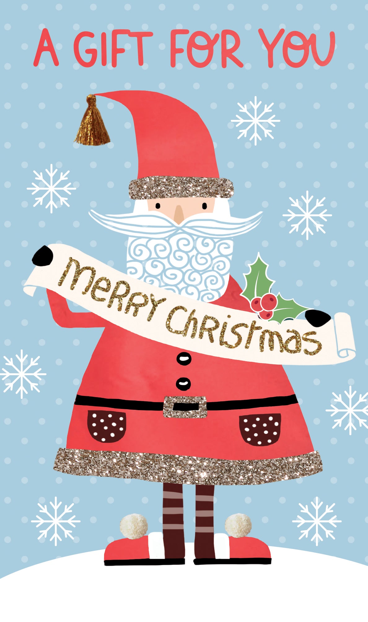 A Gift For You Santa Christmas Money Wallet Gift Card