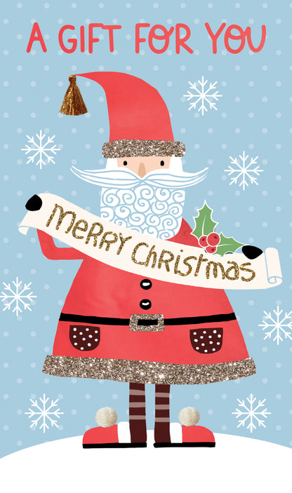 A Gift For You Santa Christmas Money Wallet Gift Card