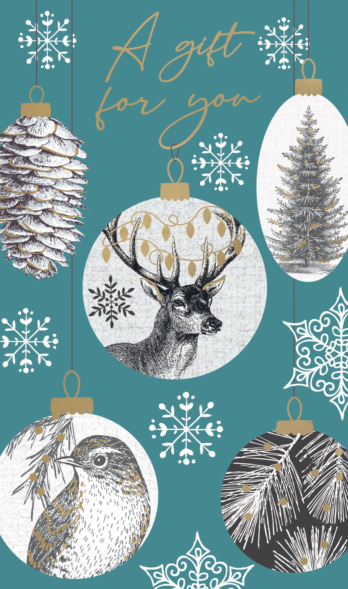 A Gift For You Baubles Christmas Money Wallet Gift Card