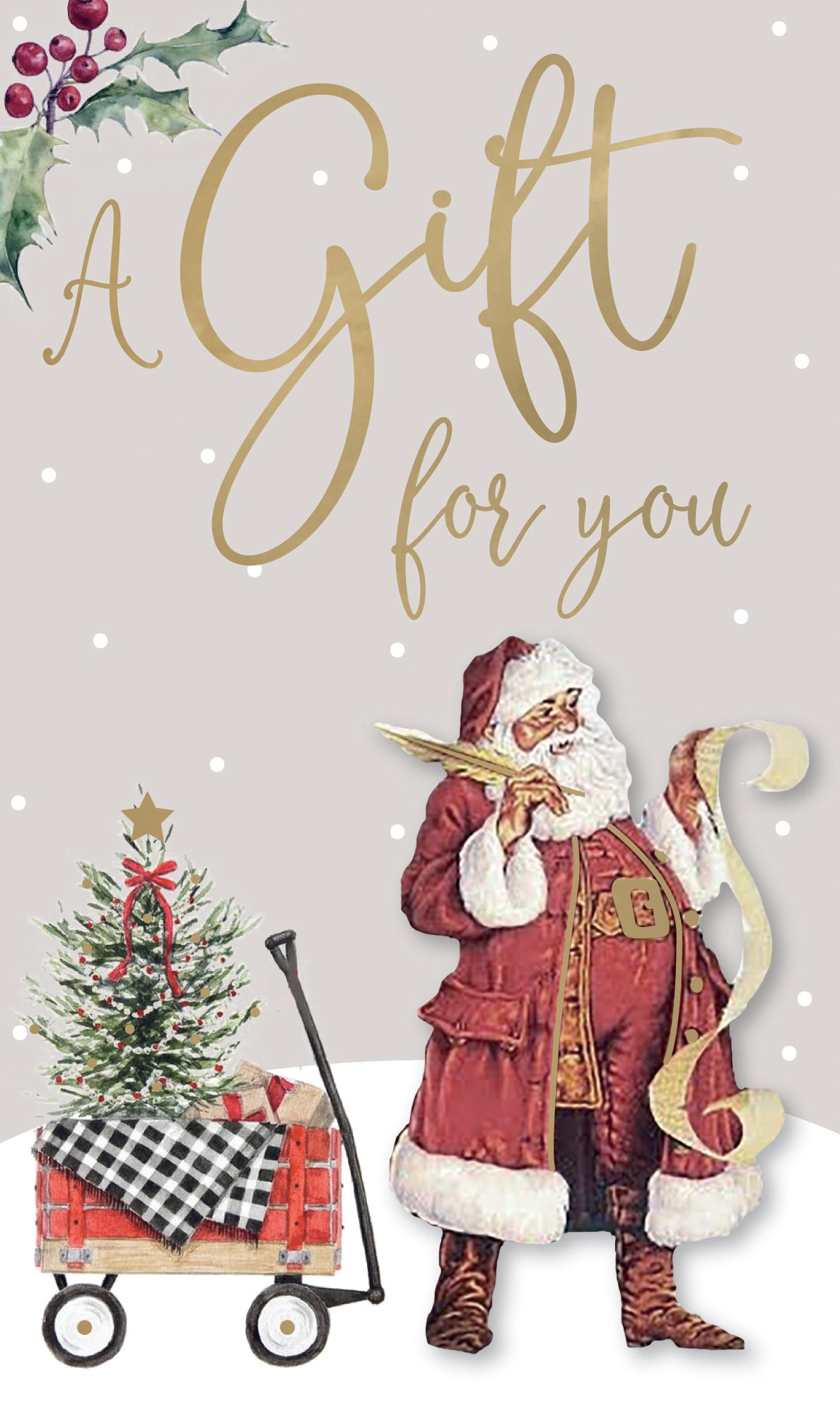 Santa A Gift For You Christmas Money Wallet Gift Card