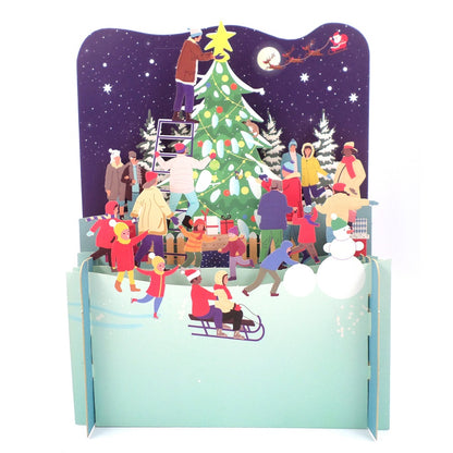 Decorating The Xmas Tree 3D Pop Up Christmas Greeting Card