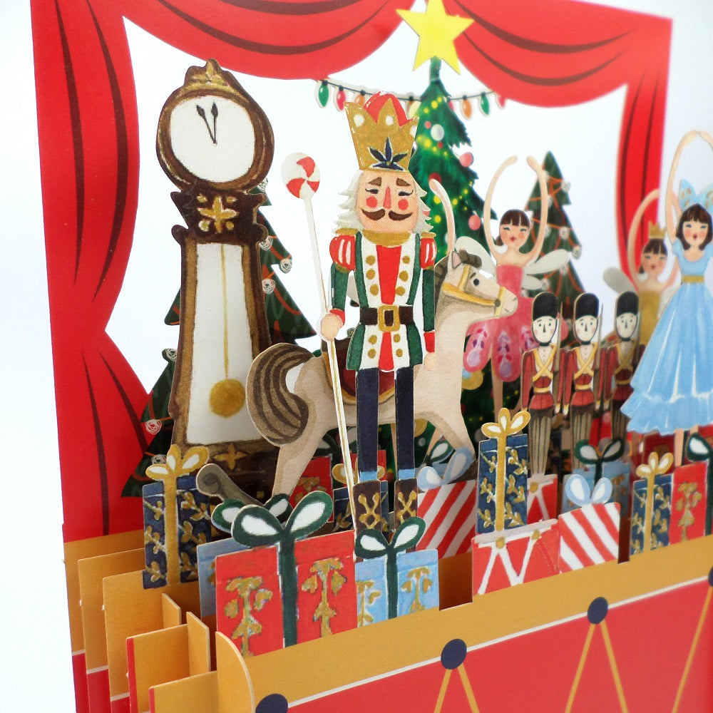 Nutcracker Scene Ballet 3D Pop Up Christmas Greeting Card