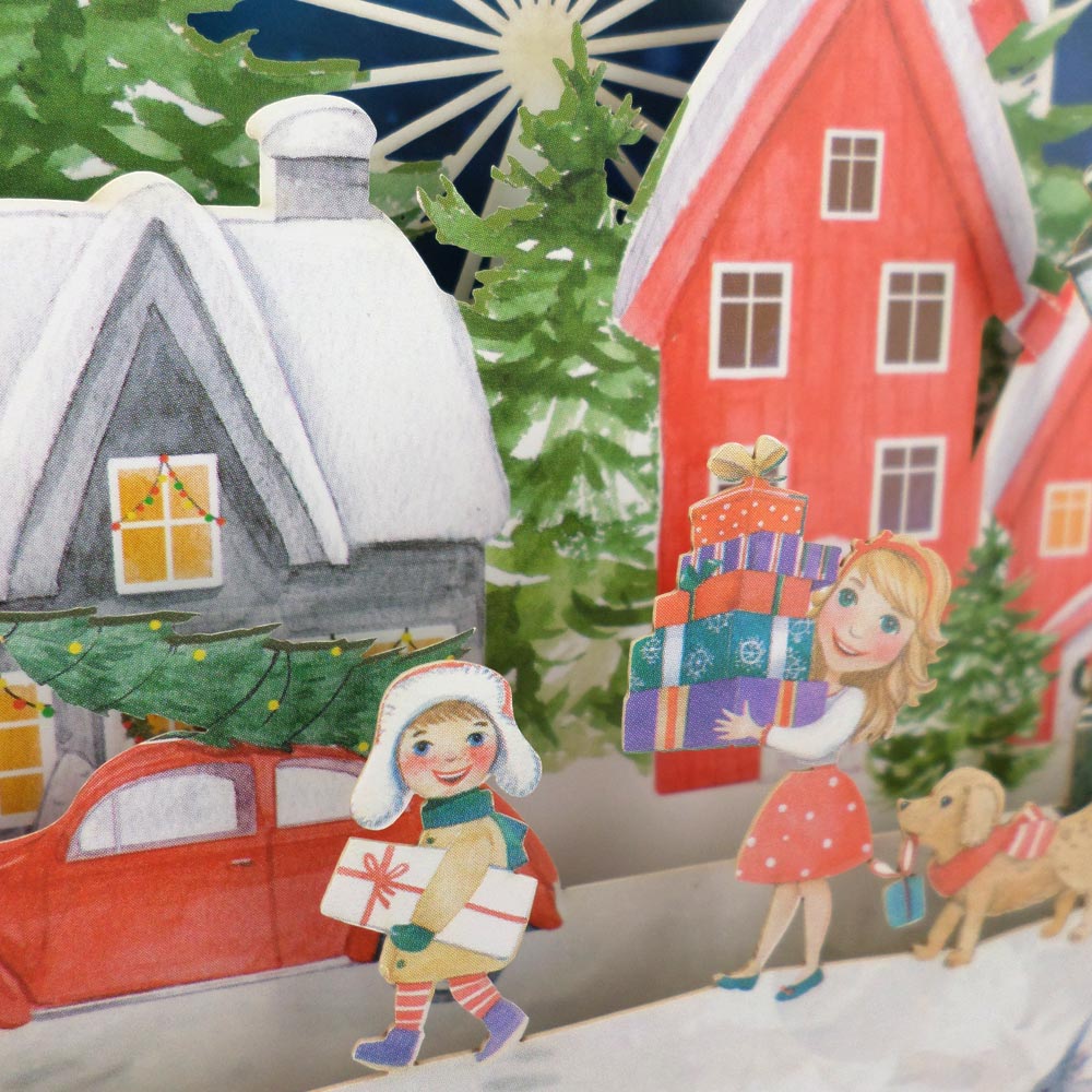 Coming Home For Christmas 3D Pop Up Christmas Greeting Card