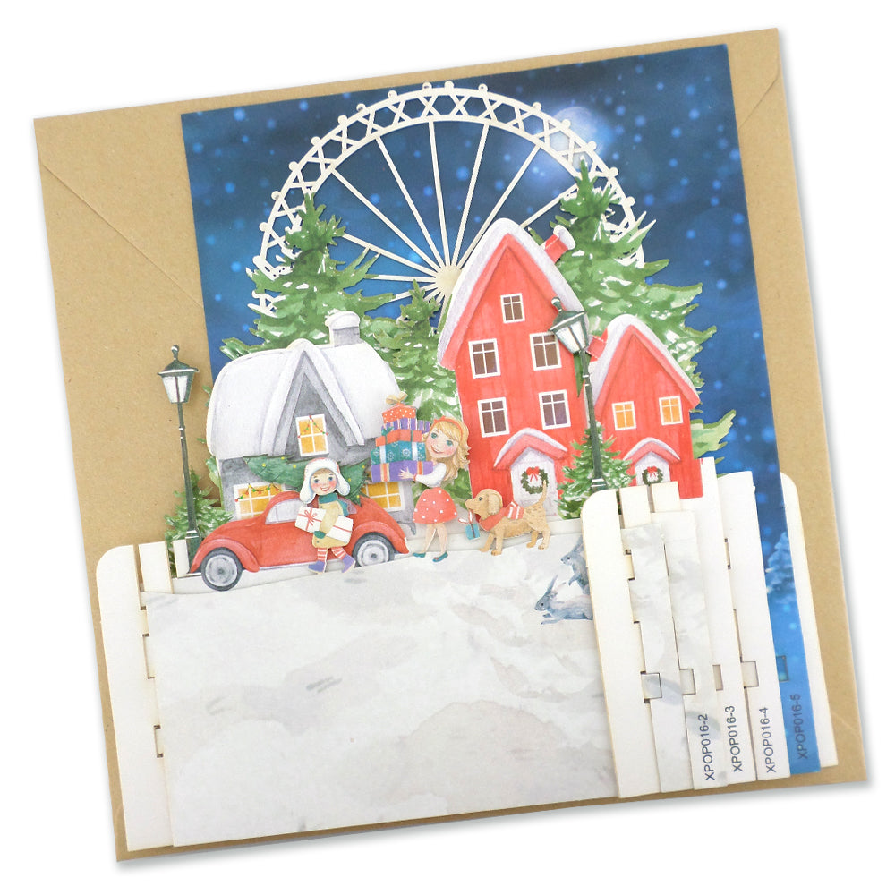 Coming Home For Christmas 3D Pop Up Christmas Greeting Card
