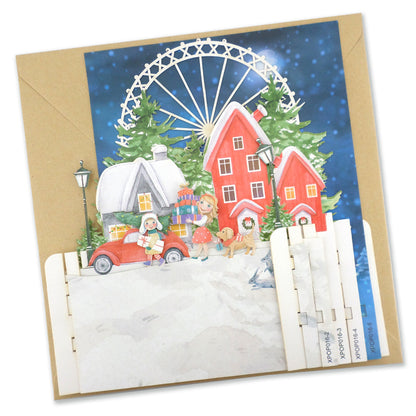 Coming Home For Christmas 3D Pop Up Christmas Greeting Card