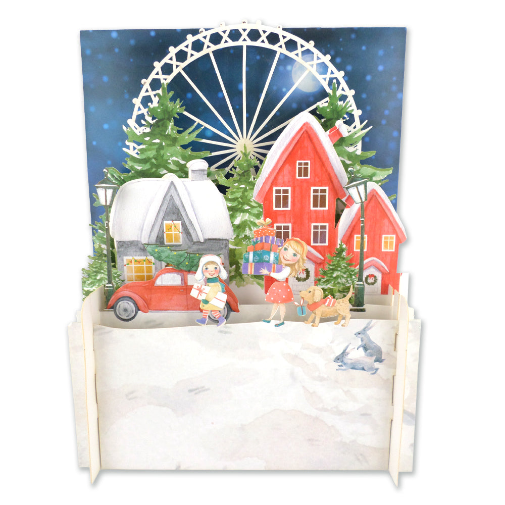 Coming Home For Christmas 3D Pop Up Christmas Greeting Card