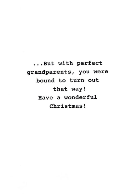 Merry Christmas A Perfect Grandson Funny Christmas Card